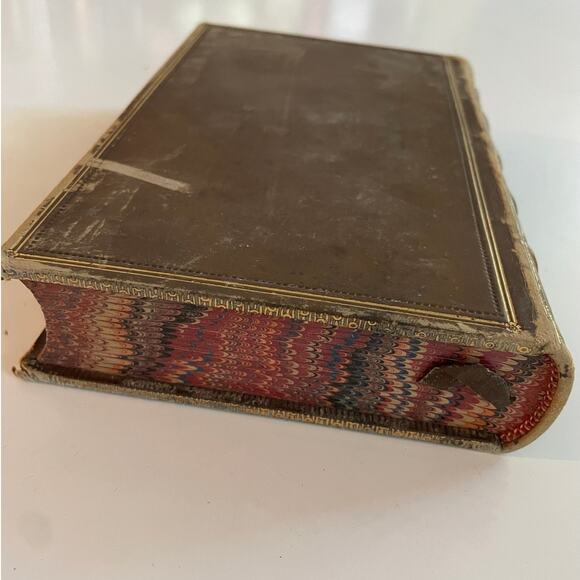 Diary of Samuel Pepys Volume III - Leather-bound marbled book - 1858, 6th edit. - Picture 6 of 9
